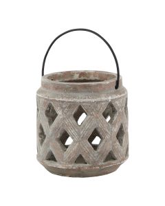 Siena Brown Lattice Lantern