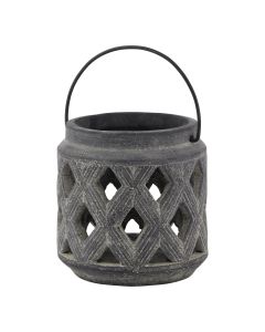 Amalfi Grey Lattice Lantern