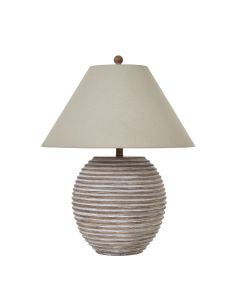 Saturn Table Lamp With Linen Shade