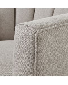 Lily Swivel Chair In Oatmeal Twill