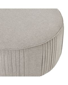 Lily Swivel Ottoman In Oatmeal Twill