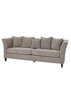 Vesper Taupe Cushion Back Three Seater Sofa