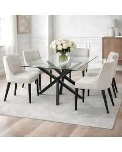 Monza Rectangular Glass Dining Table
