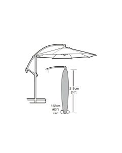Cantilever Parasol Weather Cover 216x152 circ - Doesn't cover frame