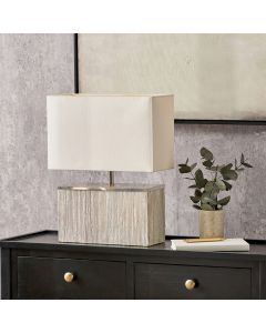 Hampton White Wash Wood Table Lamp