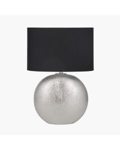 Alpha Silver Textured Ceramic Table Lamp 