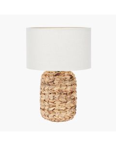 Zadi Natural Plaited Tall Water Hyacinth Table Lamp