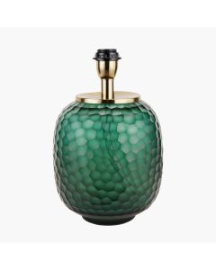 Camila Green Cold Cut Textured Glass Table Lamp Base