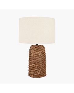 Andros Brown Woven Seagrass Table Lamp