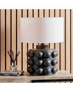 Serenity Black Bobbled Ceramic Large Table Lamp Base