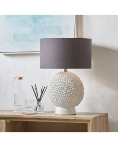 Wrenley Cream Ceramic Sea Urchin Table Lamp Base