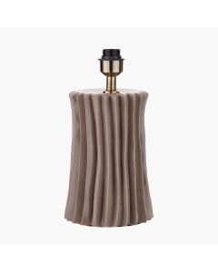 Devony Taupe Pleated Ceramic Table Lamp Base