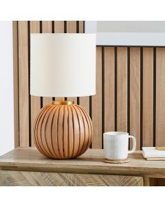Ezekiel Natural Terracotta Textured Ball Table Lamp