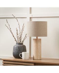 Kanoa Limestone Cylinder Table Lamp