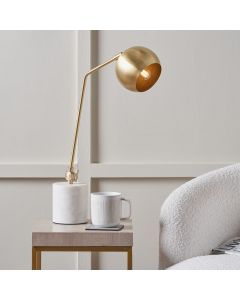 Eloise Gold Metal and Marble Table Lamp