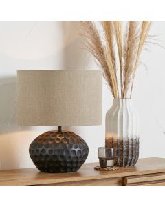 Dante Antique Black Mango Wood Table Lamp