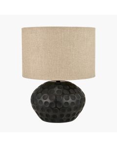 Dante Antique Black Mango Wood Table Lamp