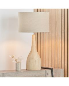 Corella Natural Mango Wood Curved Table Lamp Base
