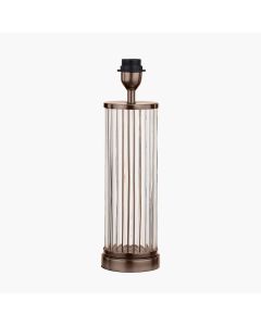 Ciara Clear Glass and Antique Bronze Metal Table Lamp Base