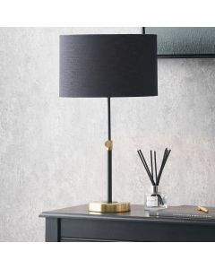 Bryce Black and Gold Metal Rise and Fall Table Lamp