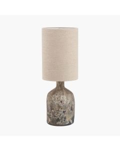 Palmino Brown Organic Glass Bottle Table Lamp