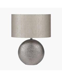 Mabel Silver Dot Textured Ceramic Table Lamp