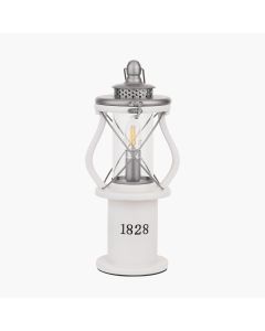 Gibson White Wood Lantern Table Lamp 