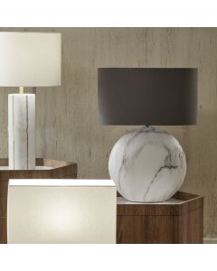 Crestola Large Marble Effect Ceramic Table Lamp