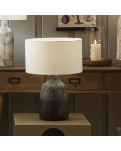 Vulcan Textured Volcanic Effect Grey Stoneware Table Lamp Base