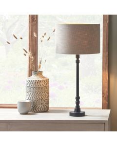 Rhode Matt Black Stick Metal Table Lamp Base