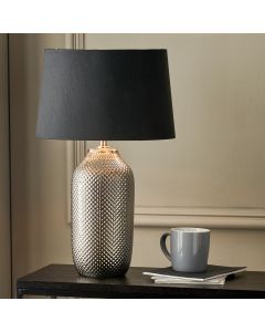 Nova Silver Textured Ceramic Bottle Table Lamp