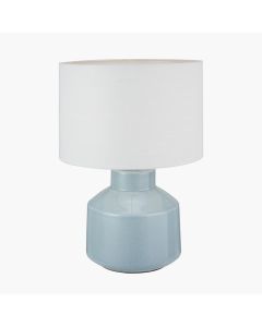 Nora Duck Egg Blue Crackle Effect Table Lamp