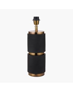 Alnico Black and Brass Metal Textured Table Lamp Base