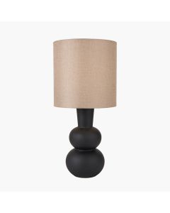 Aaliyah Black Curved Bottle Ceramic Table Lamp