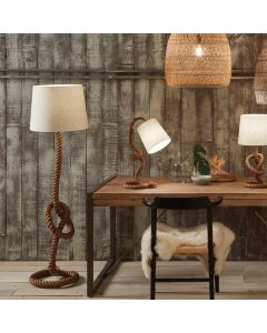 Martindale Rope Knot Floor Lamp with Natural Shade