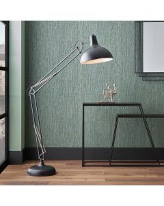 Alonzo Matt Black Metal Task Floor Lamp