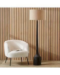 Marin Black Wood Tall Neck Floor Lamp Base