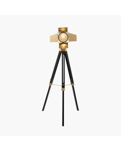 Hereford Gold and Black Tripod Floor Lamp