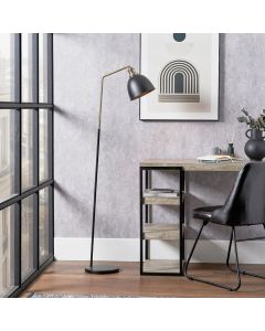 Augusto Black and Gold Task Floor Lamp