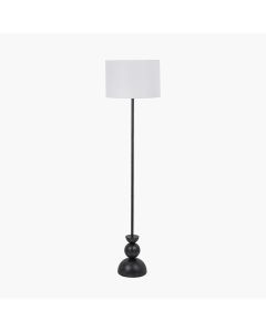 Vala Graphite Metal Textured Effect Ball Floor Lamp