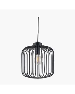 Dania Matt Black Metal Wire Pendant