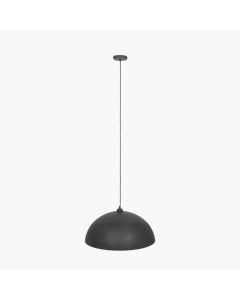 Anders Matt Black and Gold Leaf Metal Dome Pendant