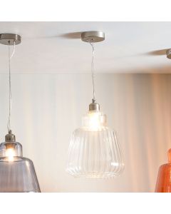 Porto Clear Optic Glass Tapered Pendant