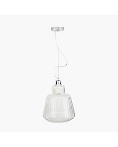 Porto Clear Optic Glass Tapered Pendant