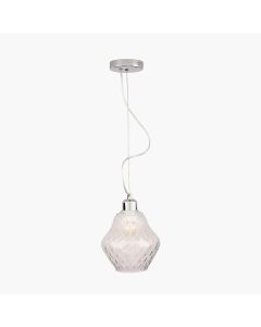 Lisbon Clear Optic Diamond Glass Pendant