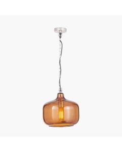 Corby Amber Glass Pendant