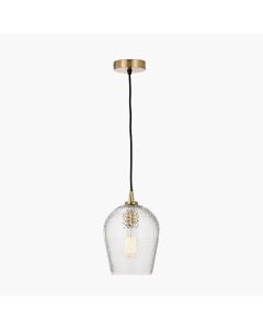 Giselle Diamond Design Clear Handcut Glass Pendant