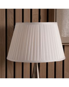 Lyndon 35cm Ivory Silk Mix Knife Pleat Tapered Lampshade