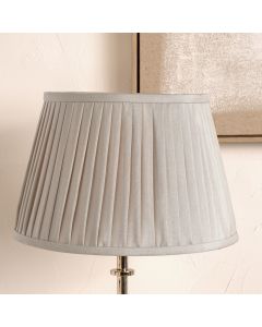 Lyndon 30cm Taupe Silk Mix Knife Pleat Tapered Lampshade
