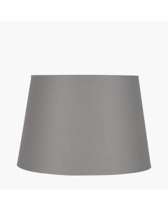 Adelaide 35cm Steel Grey Tapered Cotton Mix Lampshade